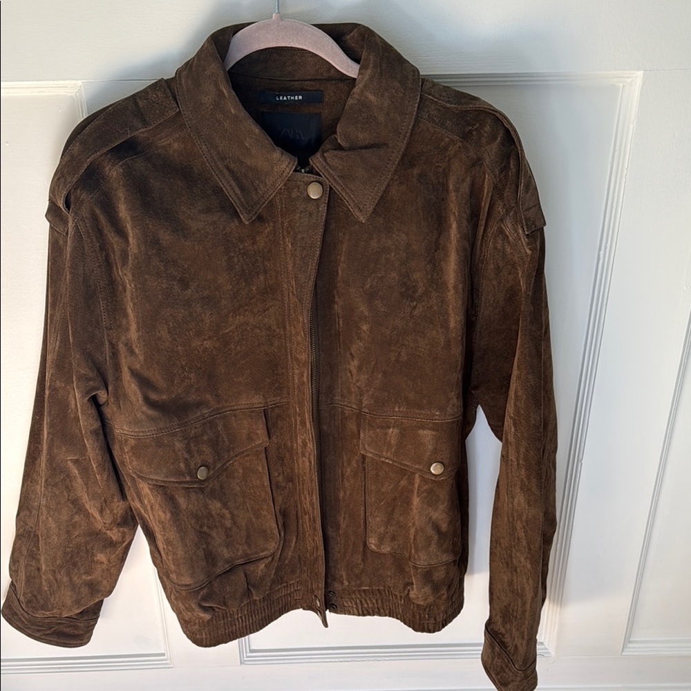 Zara suede bomber Jacket